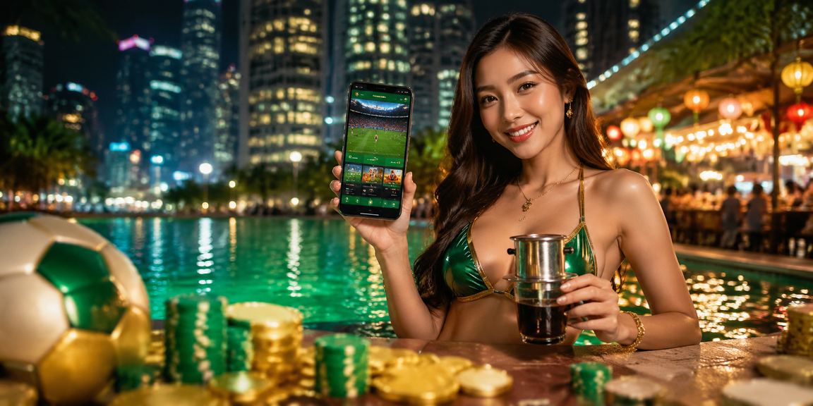 Người dùng Hà Nội tại quán cà phê kiểm tra kết quả cá cược và kèo thể thao trực tuyến